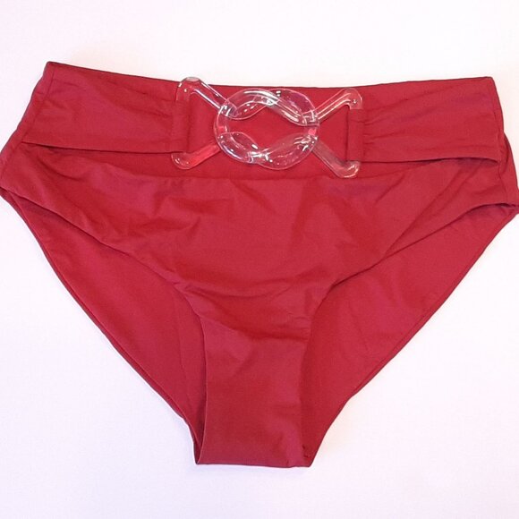 3/$20 V Del Sol Split Front Clasp Bikini Bottoms Cut Out Solid Sexy New - Picture 4 of 8